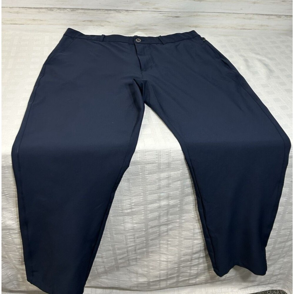 FLX Mens Size 40 x 31 Mens Navy Dark Blue Poly STRETCH Casual Dress Golf Pants